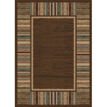 CONCORD GLOBAL TRADING Concord Global 61286 6 ft. 7 in. x 9 ft. 6 in. Soho Border - Brown 61286